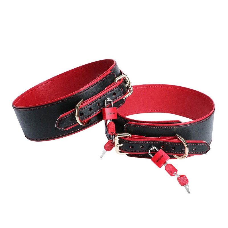 Leather Handcuffs Leg Wrist Strap Thigh Binding Belt Body Restraint Straps Set gallery
