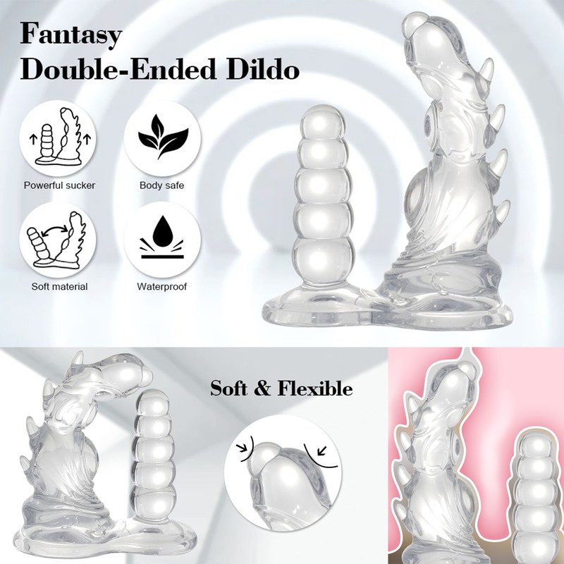 7.48 Inch DP Dildo Suction Cup Monster Penis Dong Anal G-spot Sex Toys for Women gallery