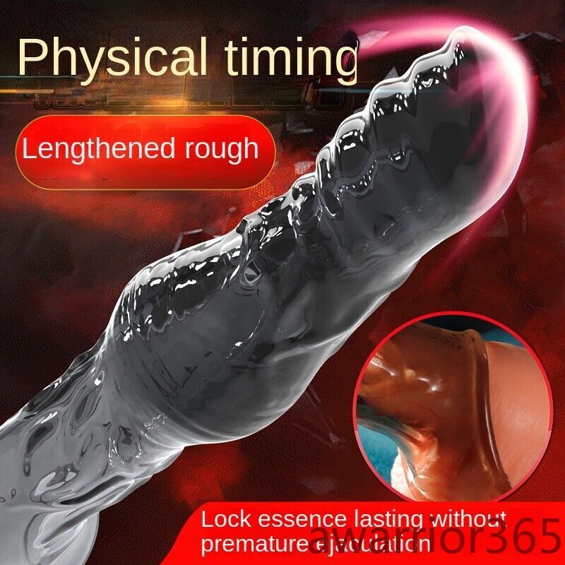 +7CM Reusable Penis Sleeve Big Knot Penis Extender Condom Cock Extension Sex Toy gallery