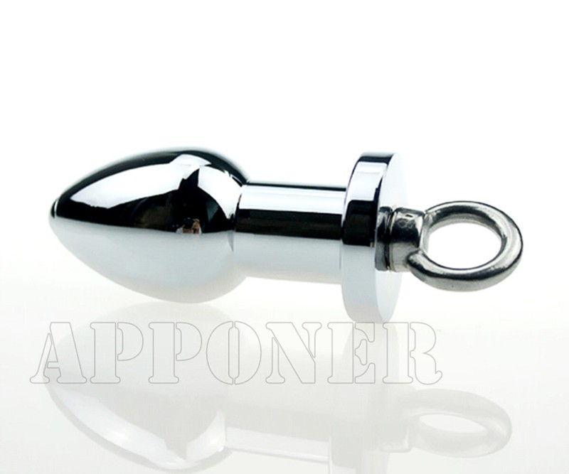 Unisex Anal Cleaning Rinsing Stopper Metal Anal Plug S Size Couples Flirt gallery