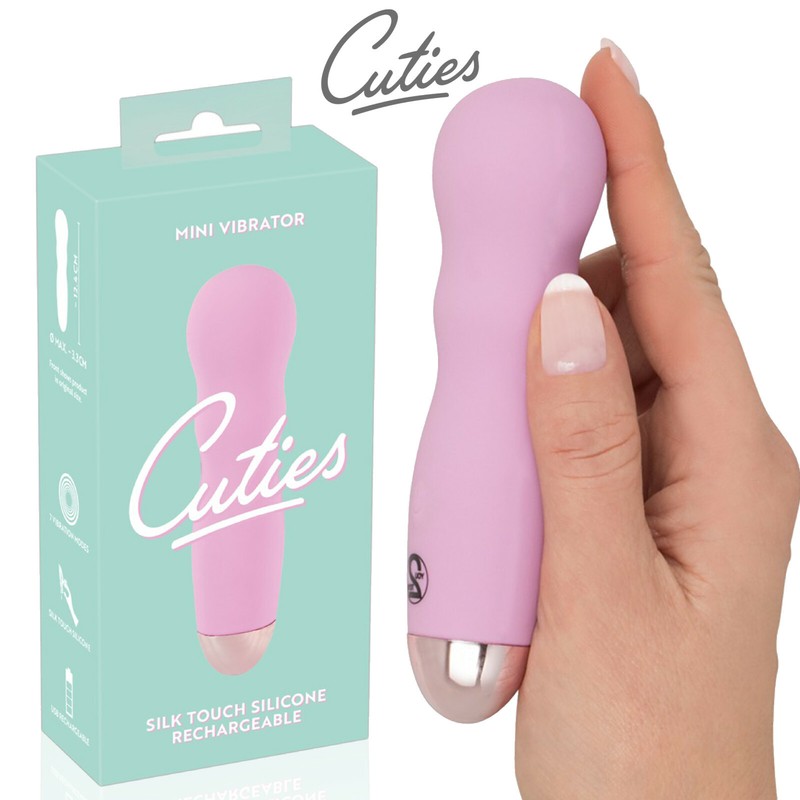 Small Pink Silicone Vibrator Waterproof 12cm Rechargeable Cuties