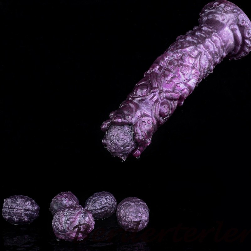 Manual Ovipositor Monster Hollow Anal Plug Egg-Laying Silicone Butt Ball Sex Toy gallery