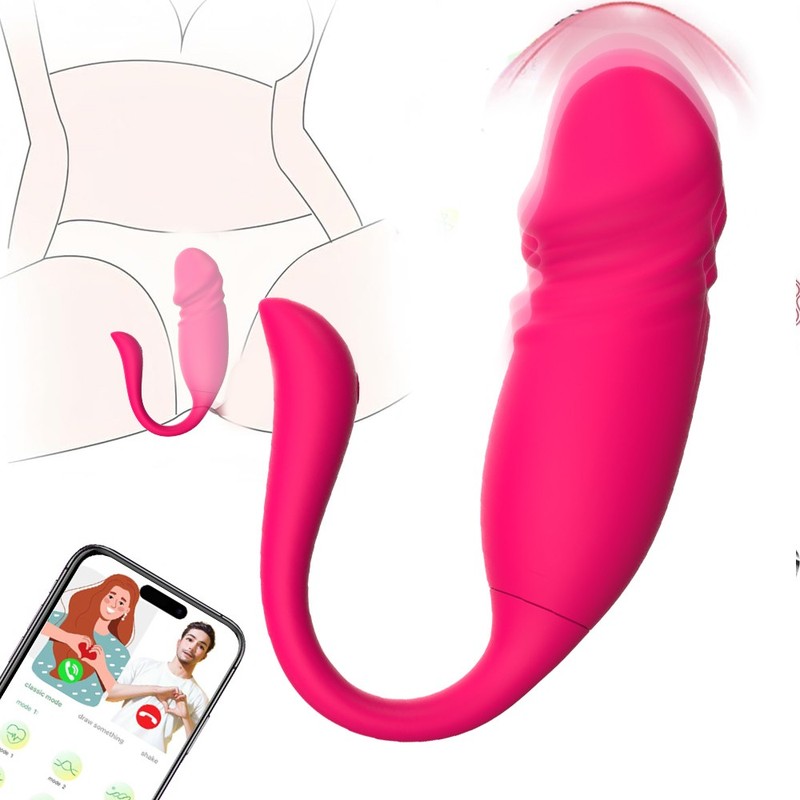 Thrusting G-Spot Dildo Wireless Vibrator Butt Egg Massager APP Control Sex Toys