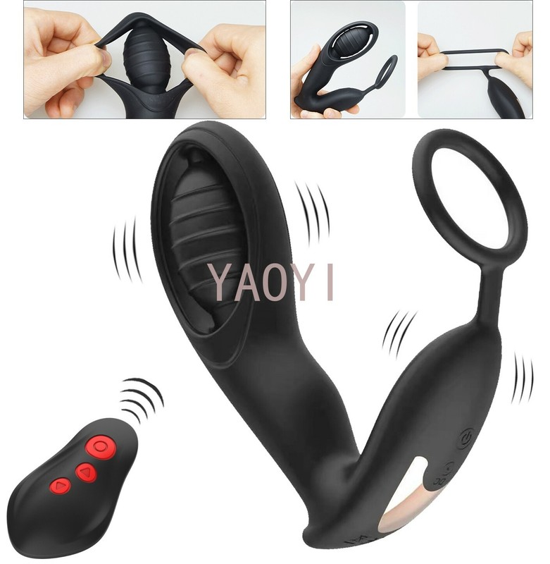Anal Plug Vibrator Prostate Massager Ring Vibrating Dildo Sex Toys for Women Men