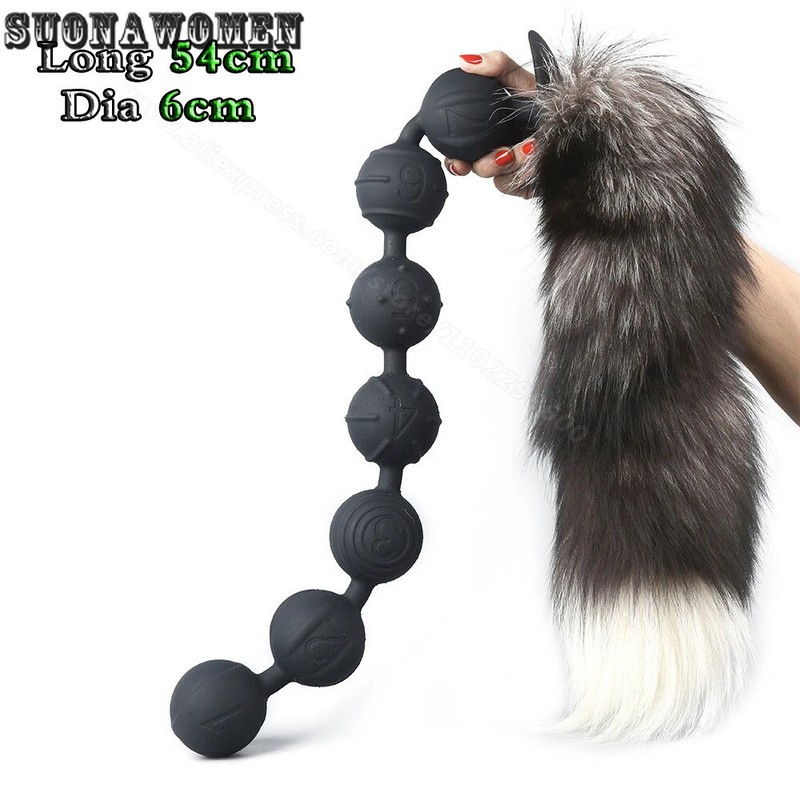 Anal Beads Huge Anal Ball Dildo Soft Silicone Buttplug Dilator Anal Stimulation gallery