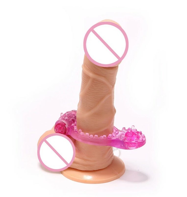 Vibrating Penis Cock Ring Dick Lasting Sex Toys Men Couples Penis Enhance Pink gallery