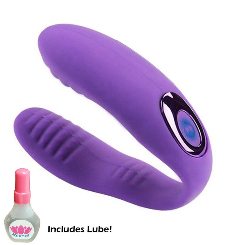 Rechargeable U Shape Clit G-spot Vibe Vibrator Wearable Sex Toys for Couples