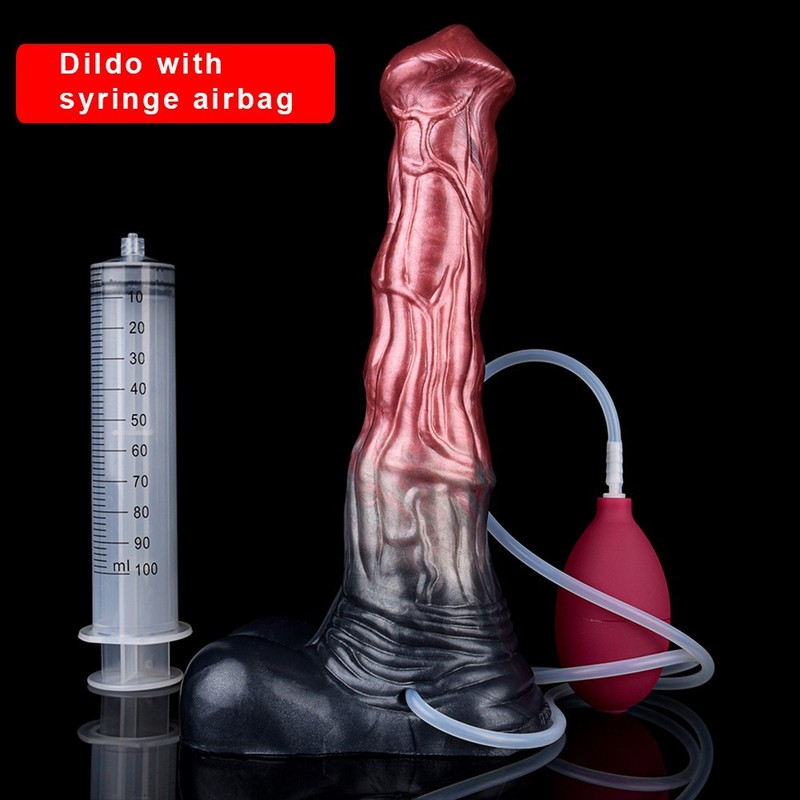 Big Ejaculating Penis Silicone Squirting Dildo Huge Anal Plug Texture Sex Toys