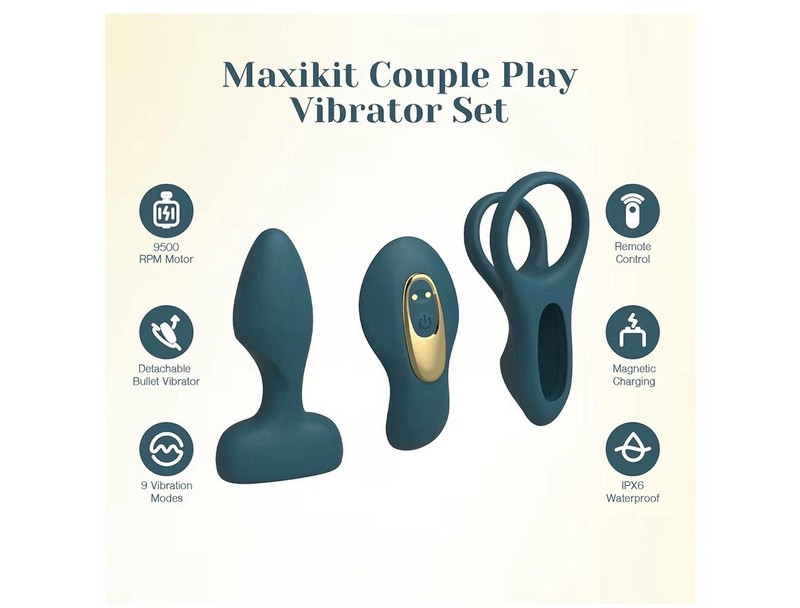 Tracy's Dog 3-in-1 Vibrator Kit for Couples - Rechargeable Bullet gallery