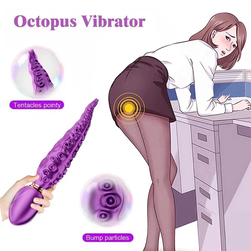 Rotating Vibrating Realistic G-Spot Dildo Octopus Anal Vagina Sex Toys Vibartor gallery