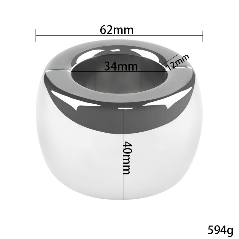Stainless Steel Cock Ring Testicle Stretcher Heavy Duty Metal Penis Ring Sex Toy gallery