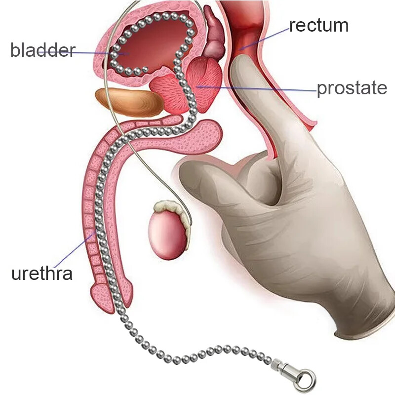 30/50cm Super Long Stainless Steel Smooth Beads ejaculation toy penis plug Sound gallery