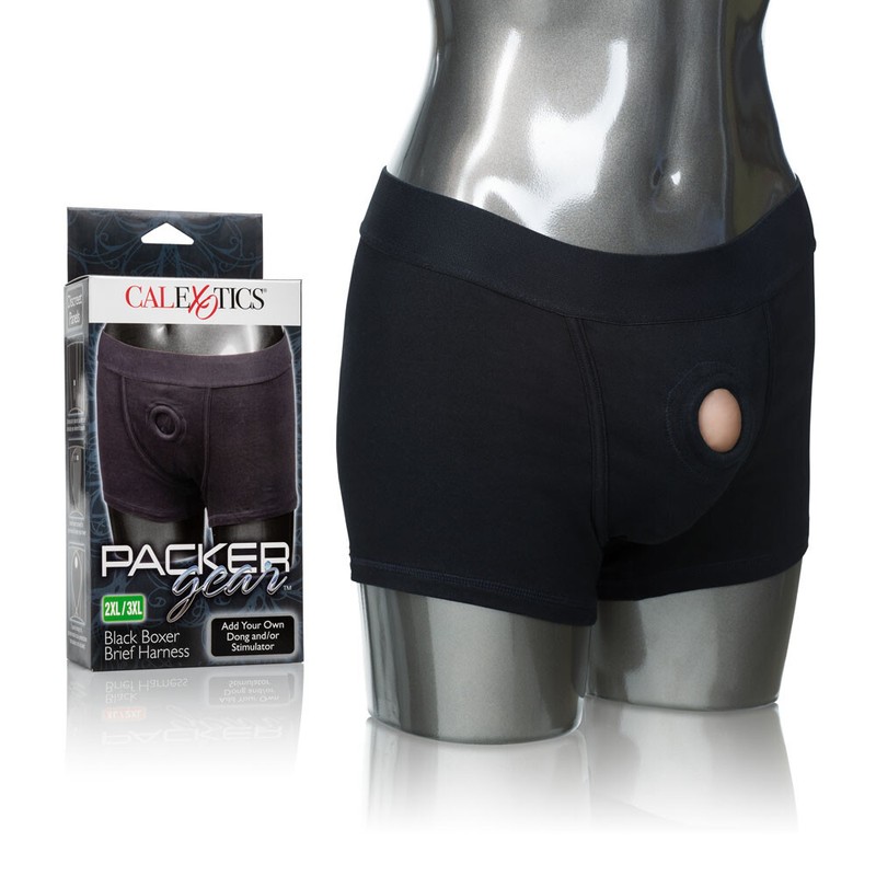Packer Gear Black Boxer Brief Harness 2XL/3XL – Discreet Transgender Gear