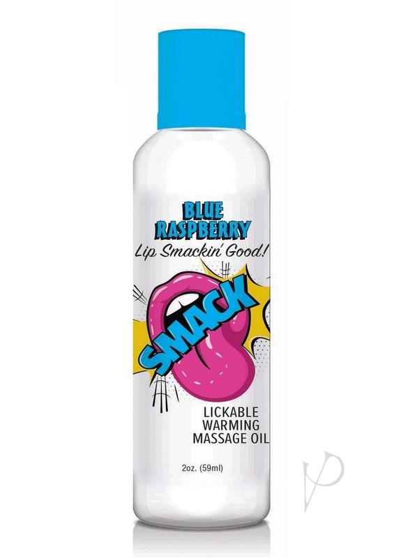 Smack Lickable Massage Oil 2oz – Blue Raspberry