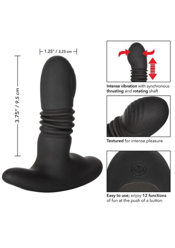 Eclipse Thrusting Rotator Probe Silicone Vibrating Butt Plug gallery