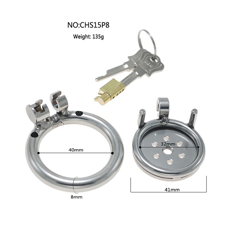 Flat Chastity Cage Small Chastity Cage Male Metal Chastity Device Steel Cock ... gallery