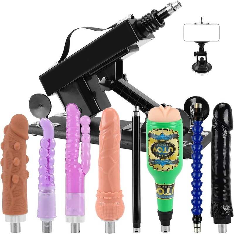 Automatic Sex Machines Adult Sex Toys Thrusting Machine with 8 Attachments US