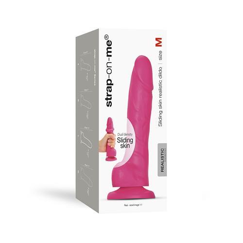 Strap-On-Me Realistic Collection Sliding Skin Dual-Density Silicone Dildo M