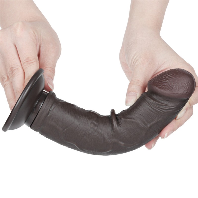 Lovetoy 8 inch Realistic Sliding Skin Dildo Dual Layer Suction Cup Cock No Balls gallery
