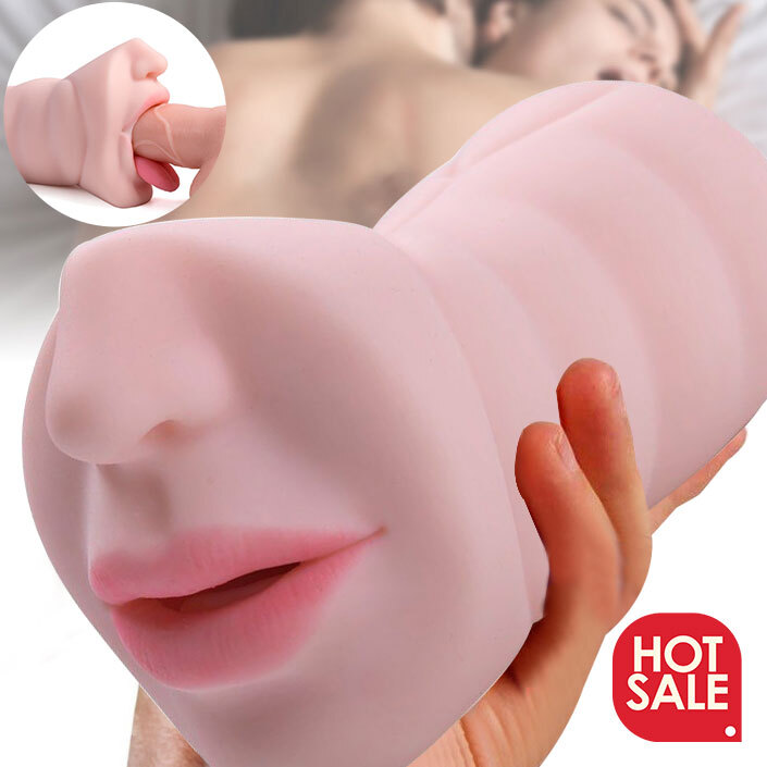 Male Masturbator Oral Deep Throat Stroker Blowjob Sex Toy Realistic Tongue Men