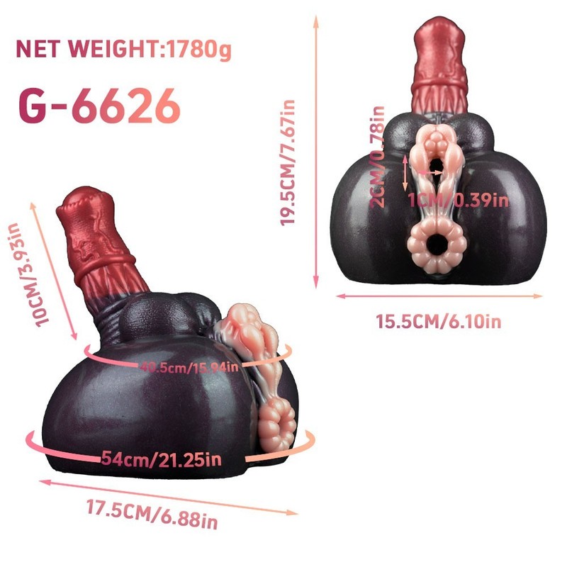 Silicone Fantasy Butt Masturbator Cup Anal Pussy Pocket Dual Channel Men Sex Toy gallery