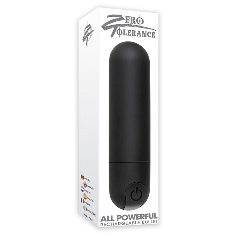 Zero Tolerance All Powerful 10 Speed Bullet Vibe Rechargeable Sex Toy Black