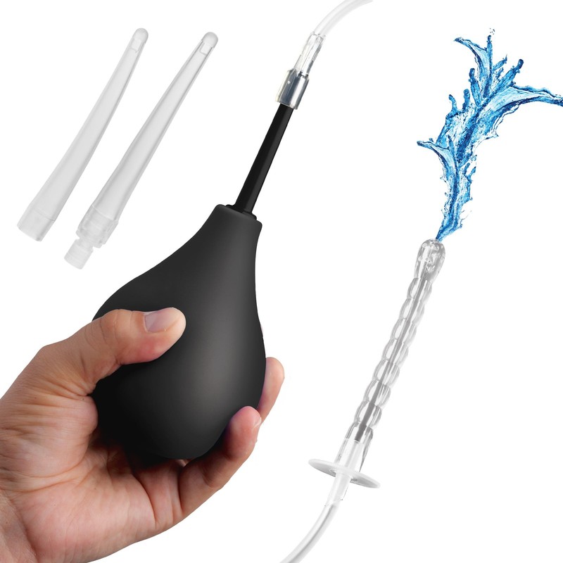 Clean Stream Enema Bulb Kit for Beginners, Men, Women, & Couples. Flexible Enema