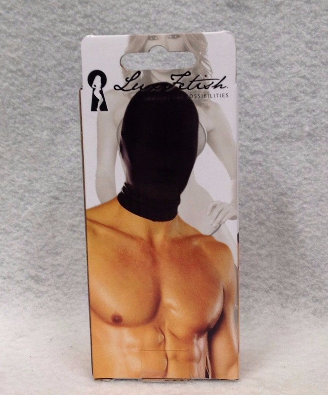 Lux Fetish Stretch Hood Shiny Black Pride Cosplay Sensory Block Light Breathable