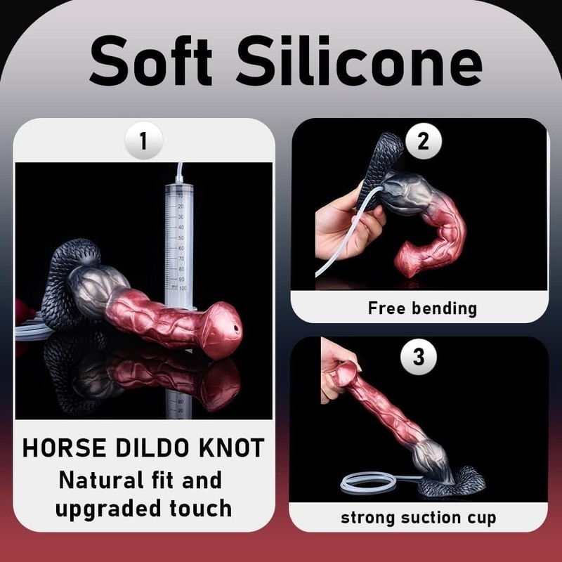 Monster Fantasy Squirting Dildo Huge Knot Unisex Adult Sex Toy for Women & Men gallery