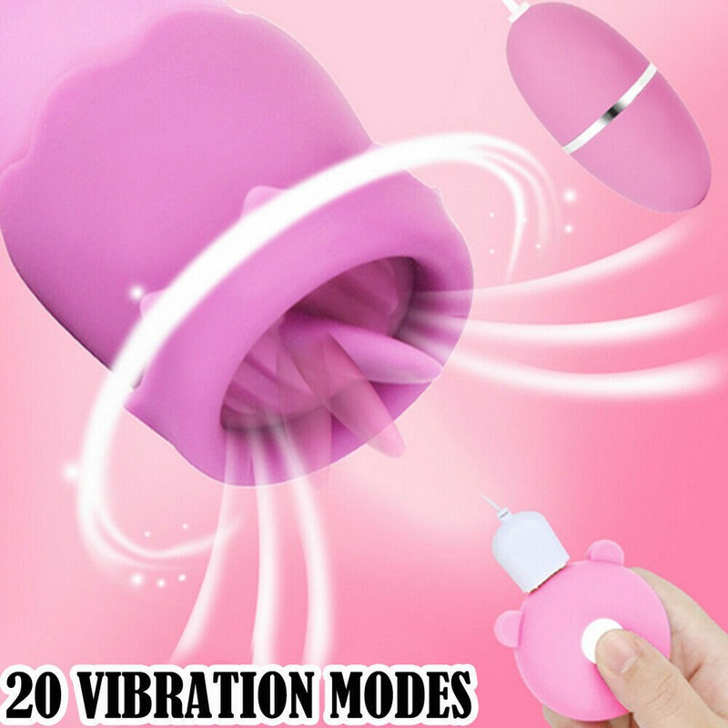 Rechargeable Licking Tongue Sucking Vibrator G-Spot Massager Sex Toy for Women gallery