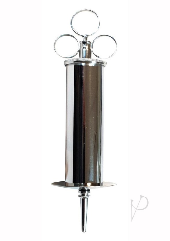 Rouge Stainless Steel Enema Syringe – Silver