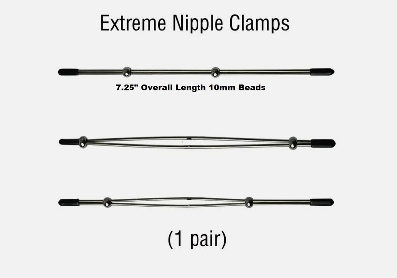 Abacus Vice Double Bar Bell Pincher Clitoris Labia Nipple Frenulum Tongue 1 Pair gallery