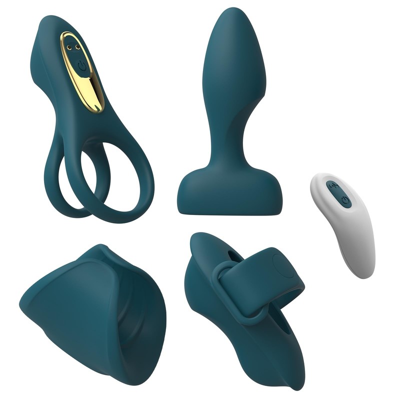 Tracy&rsquo;s Dog Vibrator Kit for Couples, Removable Vibrating Bullet with 4 Silic…