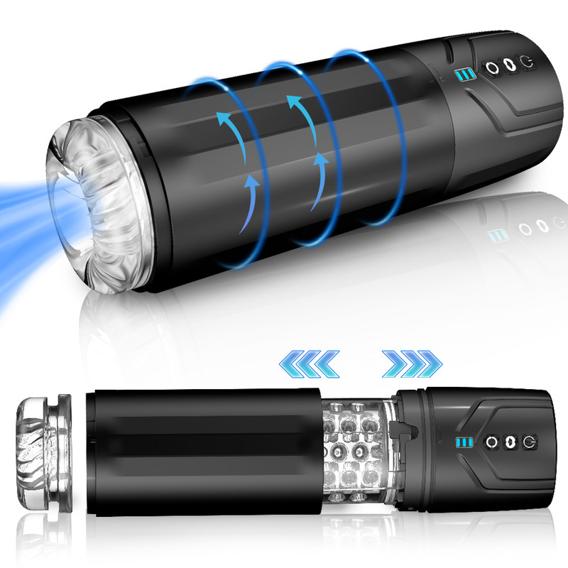 Male Masturbaters Automatic HandsFree Rotating Cup Thrusting Stroker Men Sex Toy gallery