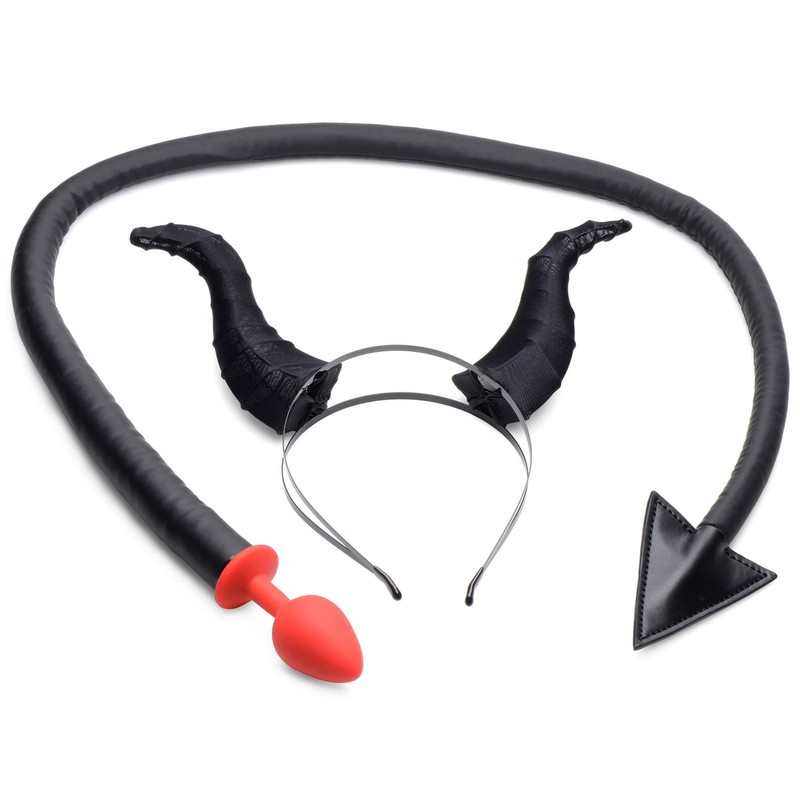 Devil Tail Anal Plug and Horns Set gallery
