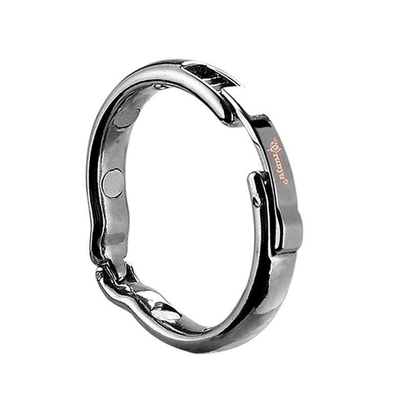 Glans Cock Ring w/Magnets Metal Penis Head Orgasm Pressure Point Stretch Sex Toy