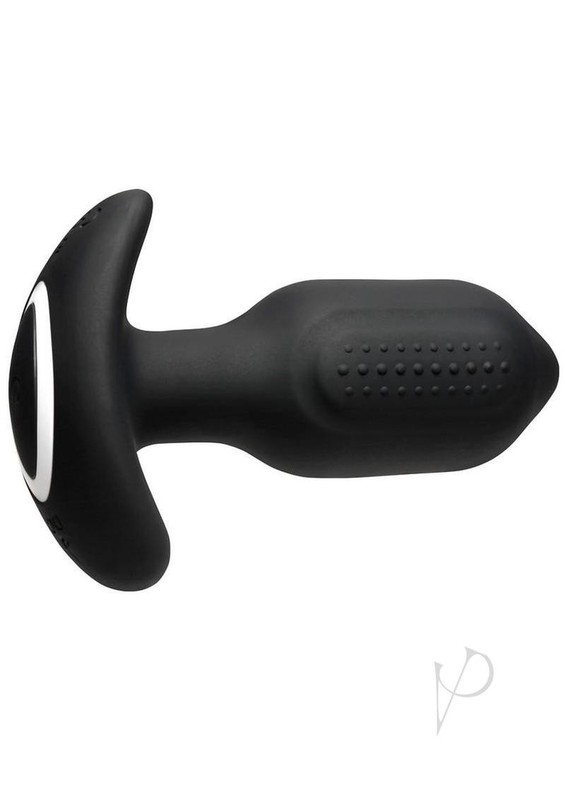 Bang! Bumpy Vibrating Rechargeable Silicone Butt Plug - Black gallery