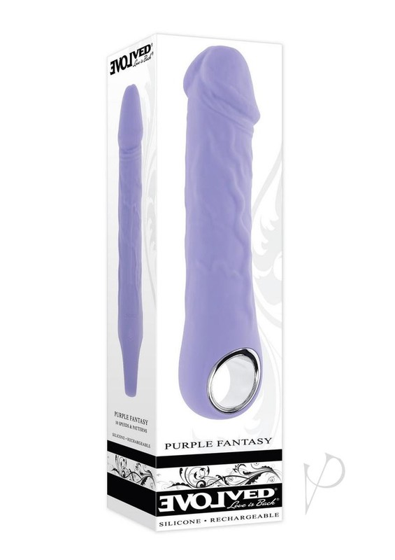 Purple Fantasy Rechargeable Silicone Vibrator – Purple