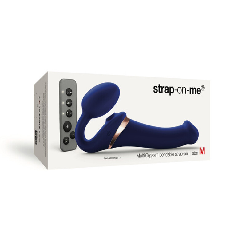 Strap-On-Me Multi Orgasm Bendable Strap-On Vibrating remote-control – Medium