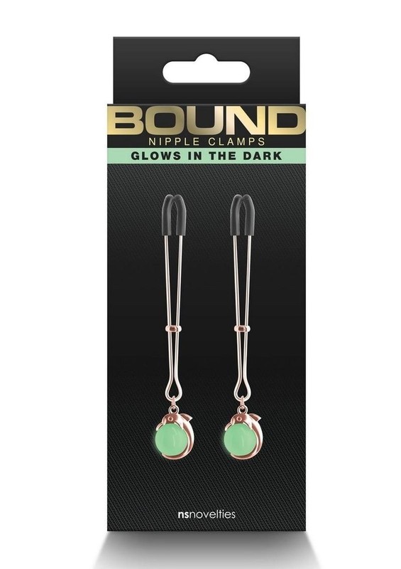 Bound Nipple Clamps G1 Iron Glow in the Dark – Rose Gold