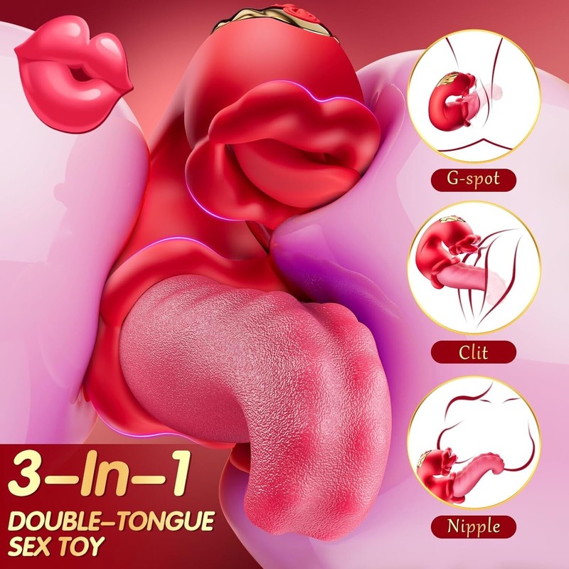 Stirring Clit Licking Tongue Vibrator G-Spot Oral Massager Sex Toys For Women gallery