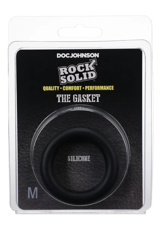Rock Solid Gasket Ultimately Stretchable Medium Adult Male Cock Ring Black, New