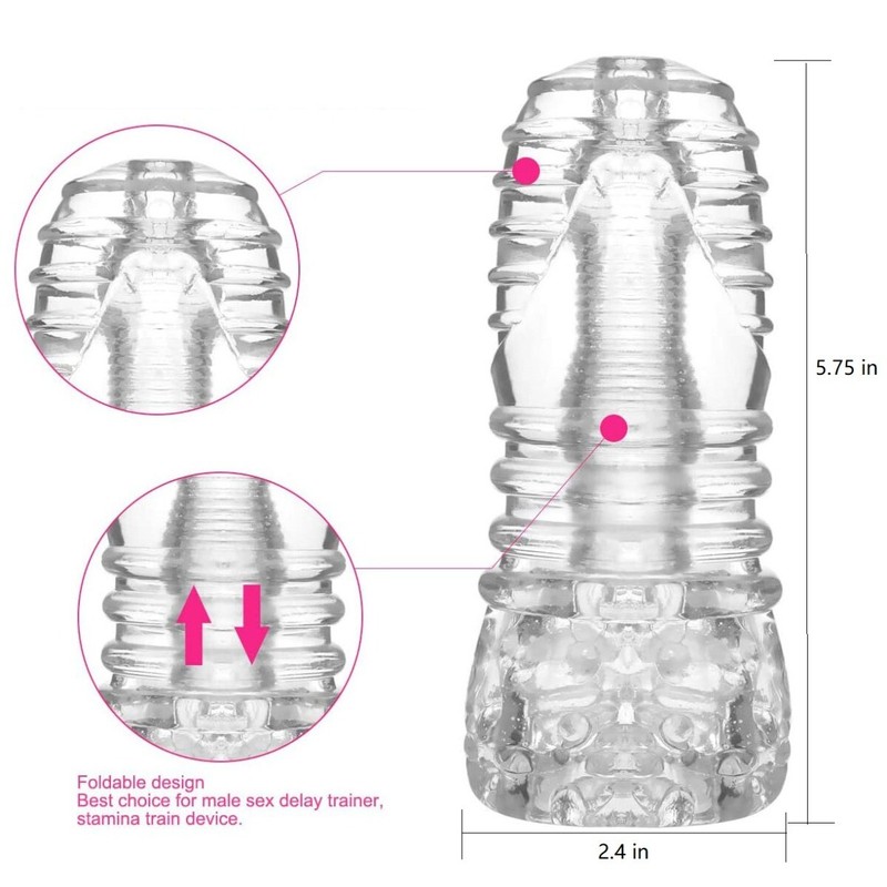 Manual Stroker-Pocket-Pussy Soft Silicone Male Masturbaters Cup Sex Toys for Men