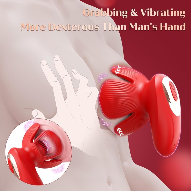 Nipple Toys Nipple Vibrator, Rose Sex Toy with 10 Vibration and 10 Grabbing Mode gallery