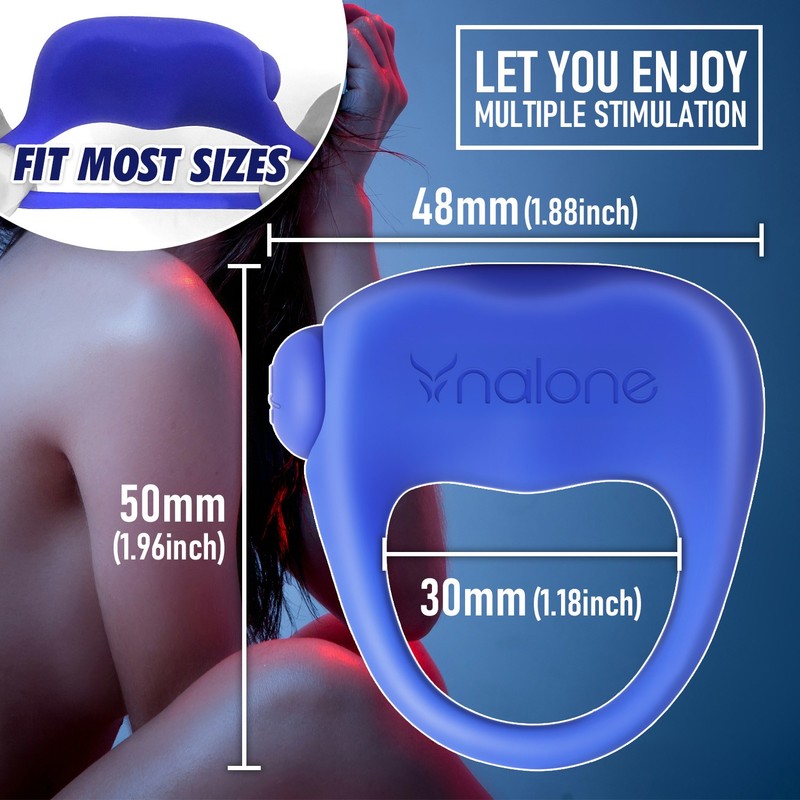 Cock Ring Vibrating Stretchy Silicone Stay Hard Penis Ring Sex Toy Clit Orgasm gallery