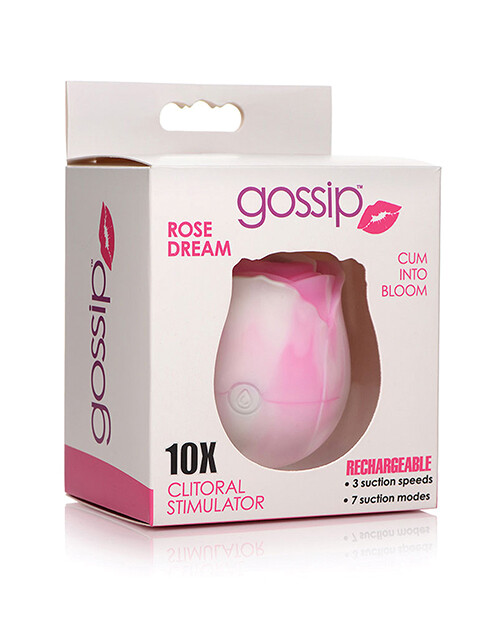Curve Toys Gossip Cum Into Bloom Clitoral Vibrator Rose Dream Swirl