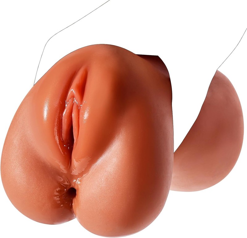 Brown Realistic Pocket Pussy Sex Toys for Men, Male Masturbator Sex Doll Stroker