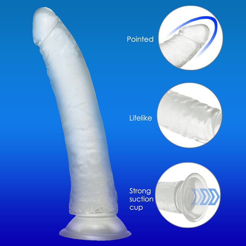 Flexible Realistic Jelly Dildo Suction Cup Penis Clit Massager Anal Plug Sex Toy gallery