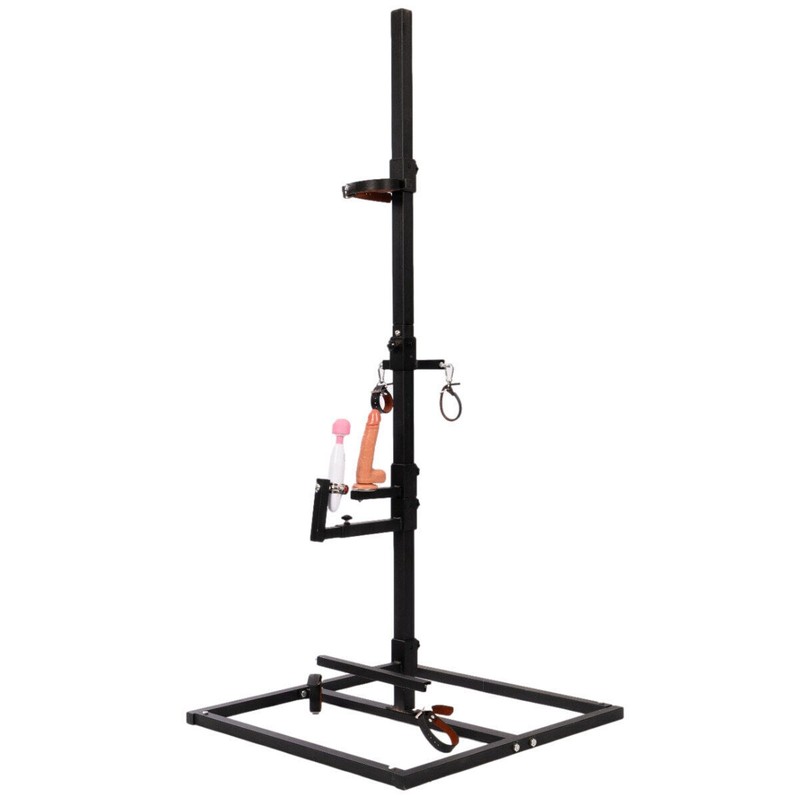 Standing Frame Bondage Cross Adjustable Straps Genital Torture Restraint Rack