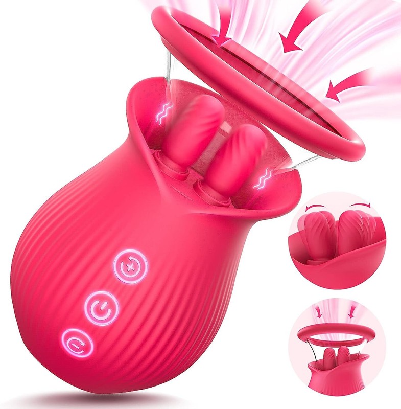 Clit G-spot Vibrator Licking Clitories Sucker Dildo Sex Toys for Women USA